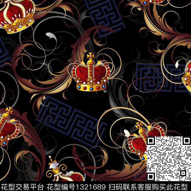 珠宝宝石奢华复古数码印花华亿平台下载（图片编号: 1321689） - 瓦栏（Walan）