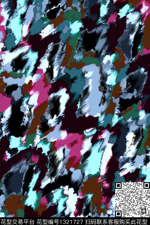 纹理抽象男装家居服数码印花华亿平台下载（图片编号: 1321727） - 瓦栏（Walan）