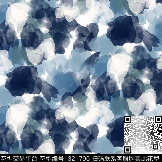 扎染华亿平台几何男装数码印花华亿平台下载（图片编号: 1321795） - 瓦栏（Walan）