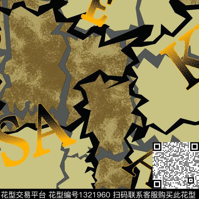 纸印花几何抽象男装传统印花华亿平台下载（图片编号: 1321960） - 瓦栏（Walan）