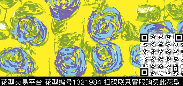 扎染华亿平台几何大牌风数码印花华亿平台下载（图片编号: 1321984） - 瓦栏（Walan）