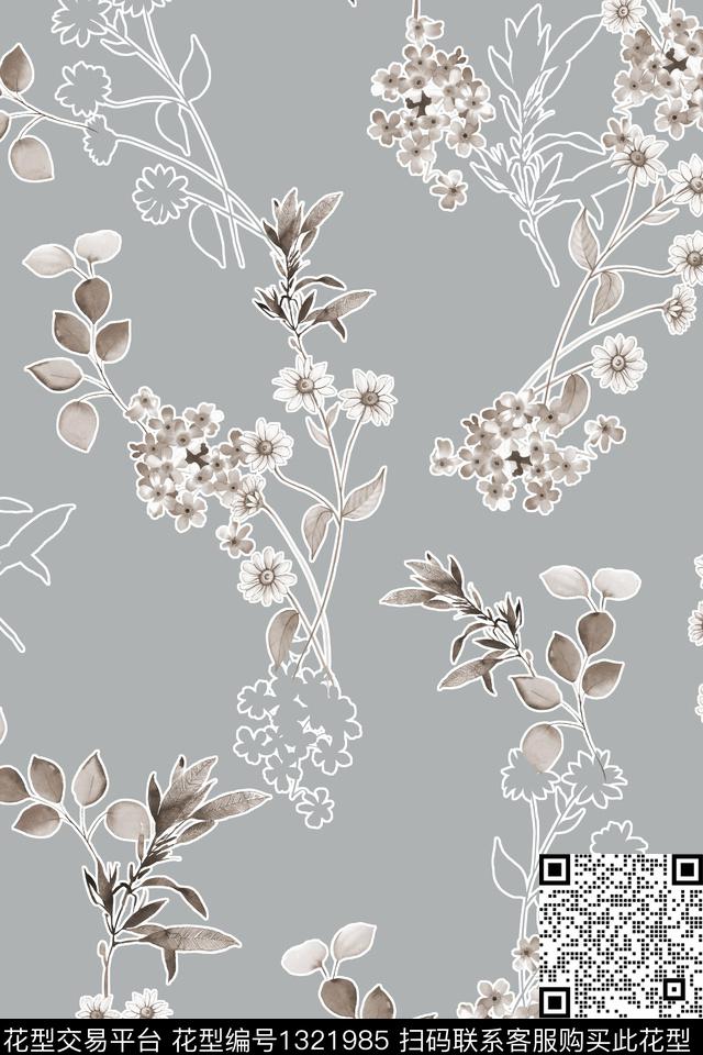 女装花卉大牌风数码印花华亿平台下载（图片编号: 1321985） - 瓦栏（Walan）