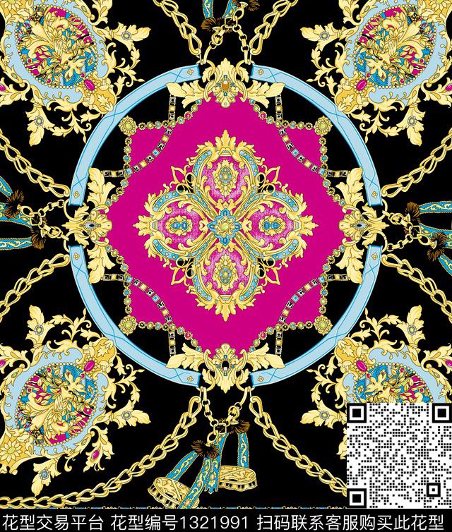 定位花潮牌大牌风传统印花华亿平台下载（图片编号: 1321991） - 瓦栏（Walan）