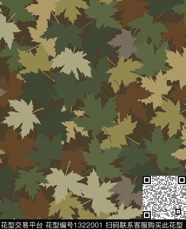 男装系列植物系列无色叶子数码印花华亿平台下载（图片编号: 1322001） - 瓦栏（Walan）