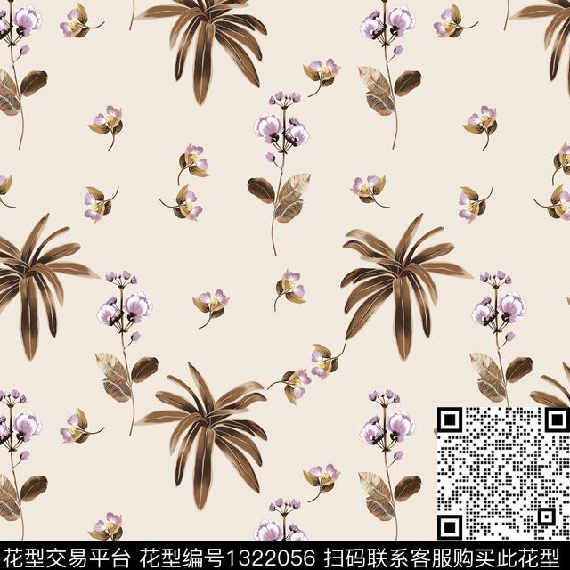 女装花卉大牌风数码印花华亿平台下载（图片编号: 1322056） - 瓦栏（Walan）