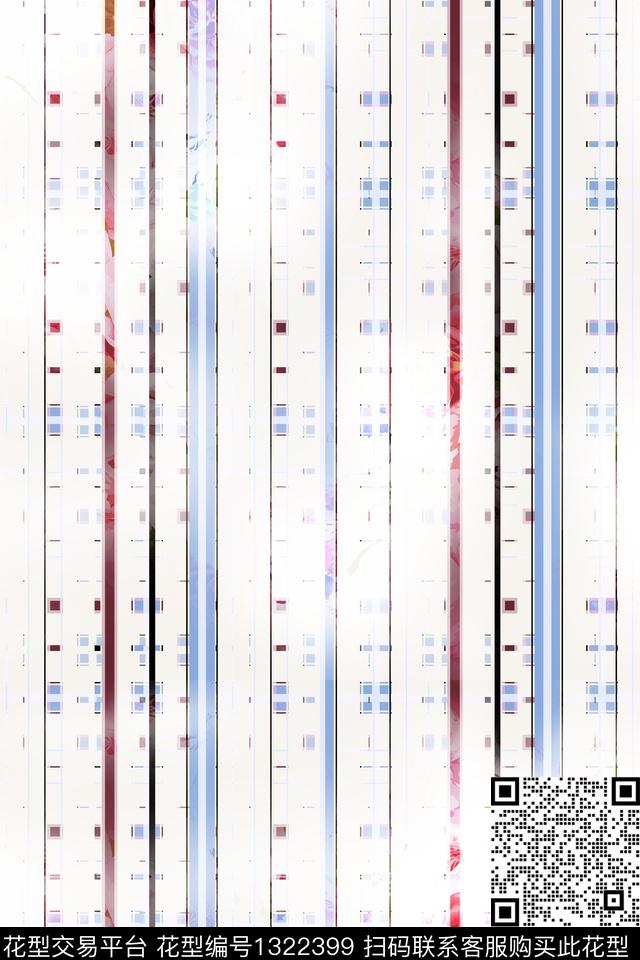 肌理几何雪纺数码印花华亿平台下载（图片编号: 1322399） - 瓦栏（Walan）