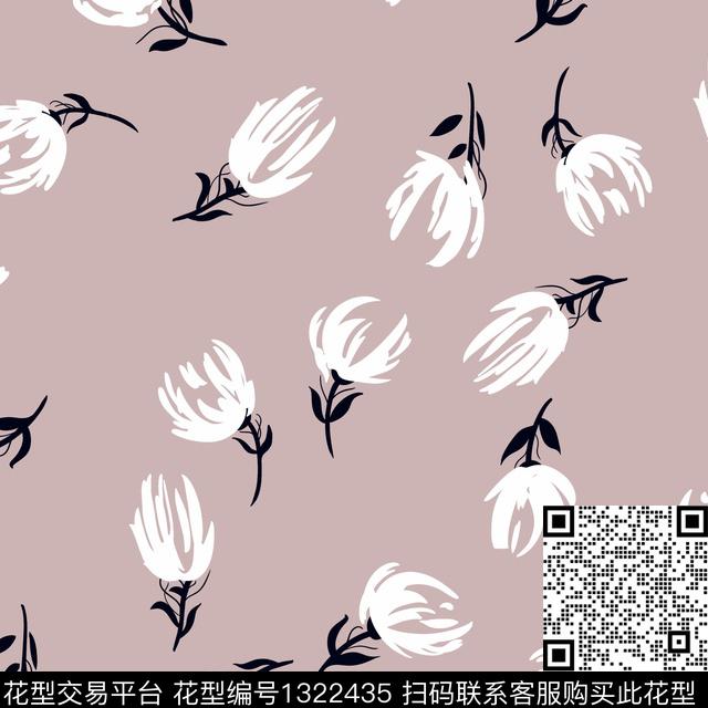 彩底花卉大牌风中国风数码印花华亿平台下载（图片编号: 1322435） - 瓦栏（Walan）