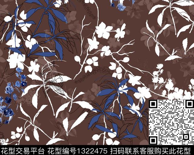 数码华亿平台花卉植物数码印花华亿平台下载（图片编号: 1322475） - 瓦栏（Walan）