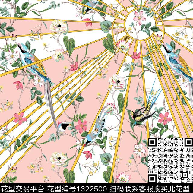 花鸟花卉大牌风传统印花华亿平台下载（图片编号: 1322500） - 瓦栏（Walan）