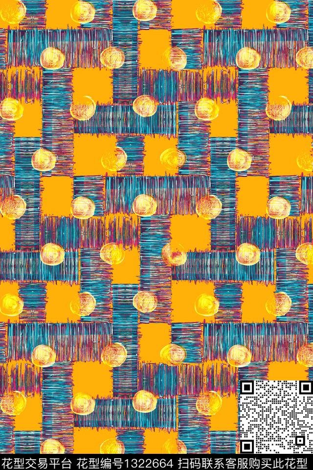 格子条格几何传统印花华亿平台下载（图片编号: 1322664） - 瓦栏（Walan）