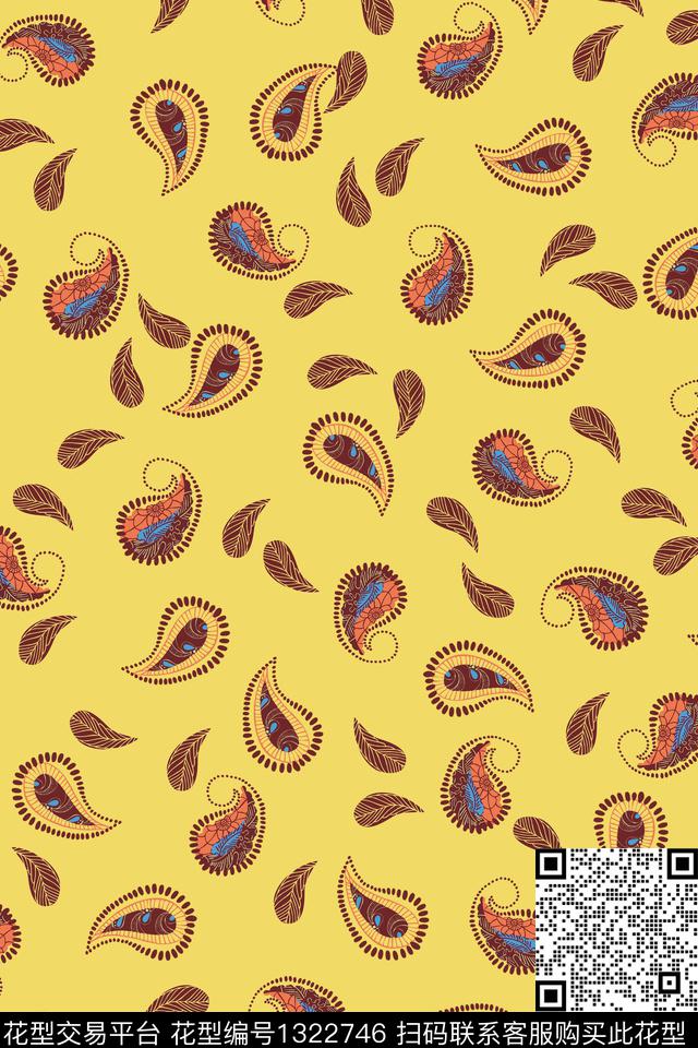 几何佩斯利泳装传统印花华亿平台下载（图片编号: 1322746） - 瓦栏（Walan）