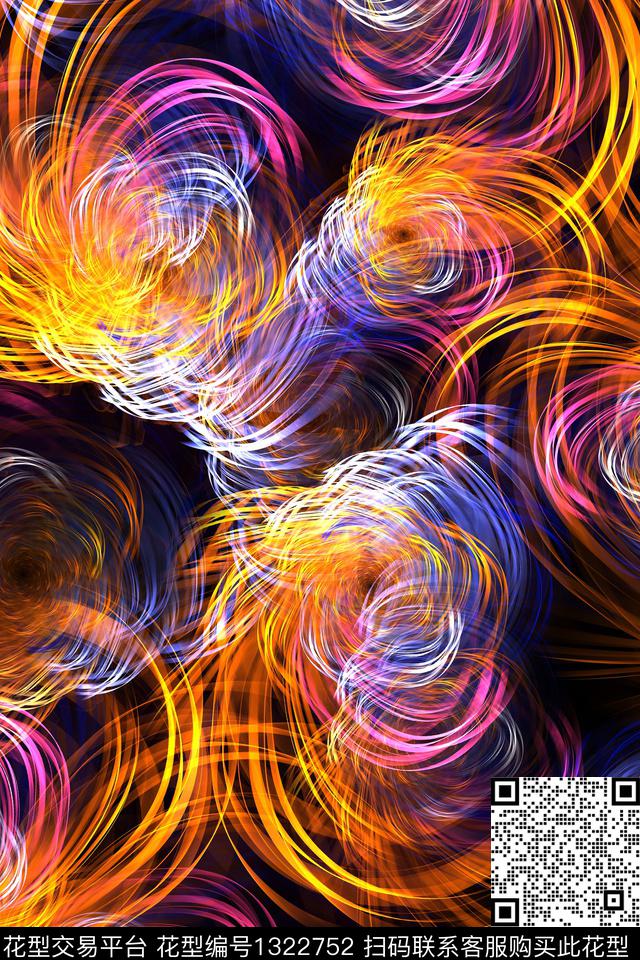 女装抽象中老年数码印花华亿平台下载（图片编号: 1322752） - 瓦栏（Walan）