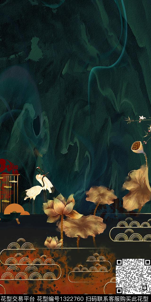 动物花卉中老年中国风数码印花华亿平台下载（图片编号: 1322760） - 瓦栏（Walan）