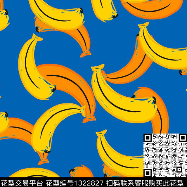 童装水果笔触数码印花华亿平台下载（图片编号: 1322827） - 瓦栏（Walan）