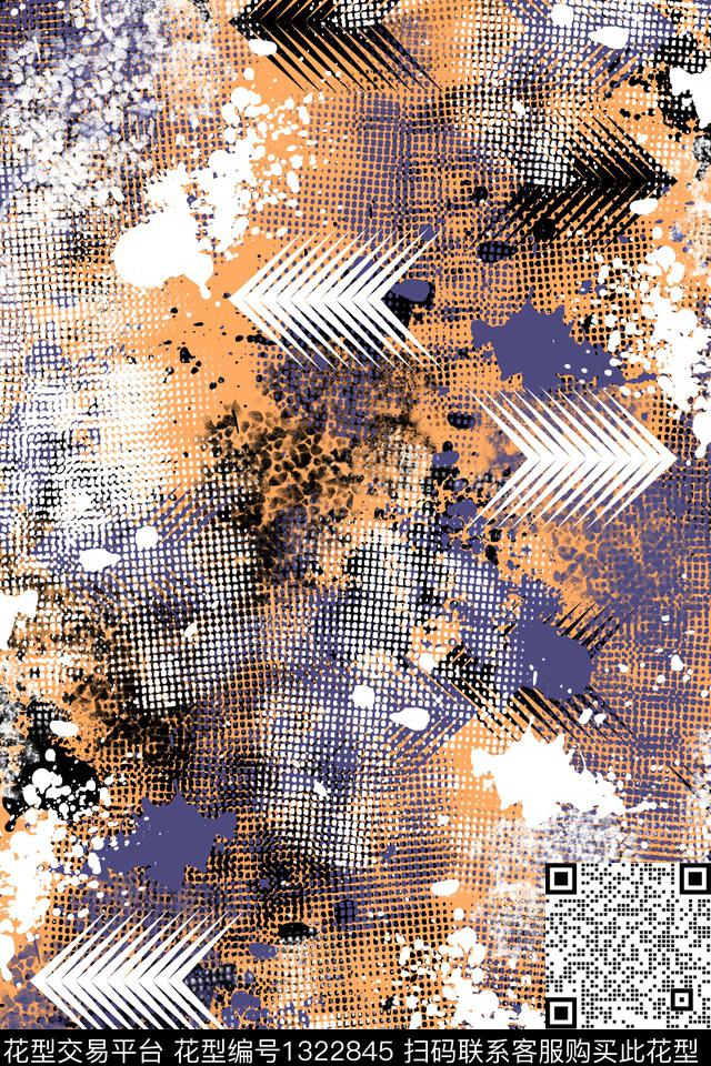 纹理抽象男装家居服传统印花华亿平台下载（图片编号: 1322845） - 瓦栏（Walan）