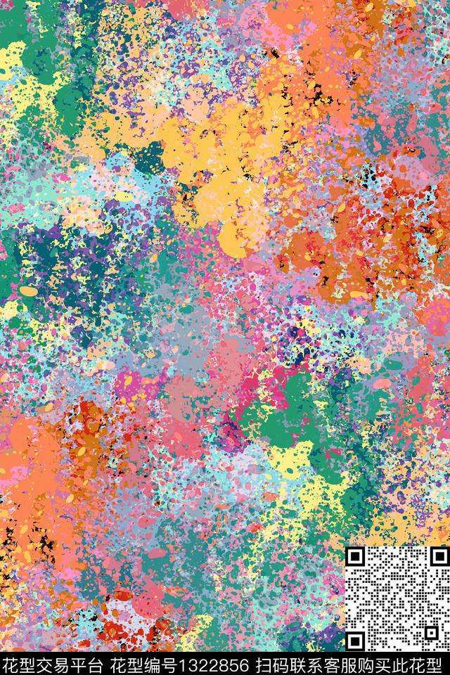 纹理抽象男装家居服数码印花华亿平台下载（图片编号: 1322856） - 瓦栏（Walan）