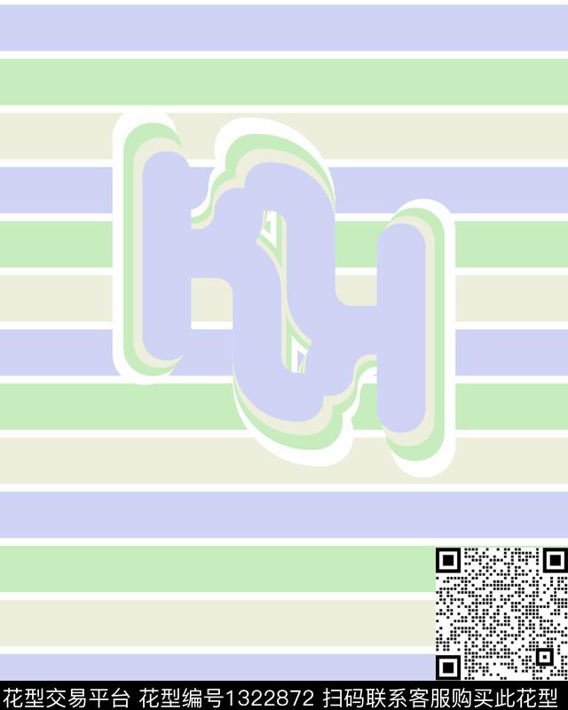 字母几何条纹传统印花华亿平台下载（图片编号: 1322872） - 瓦栏（Walan）