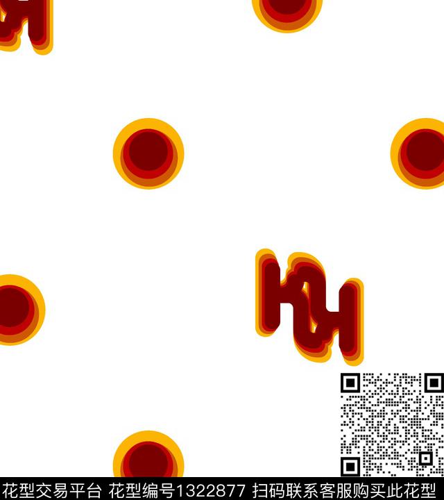 字母几何小碎花传统印花华亿平台下载（图片编号: 1322877） - 瓦栏（Walan）