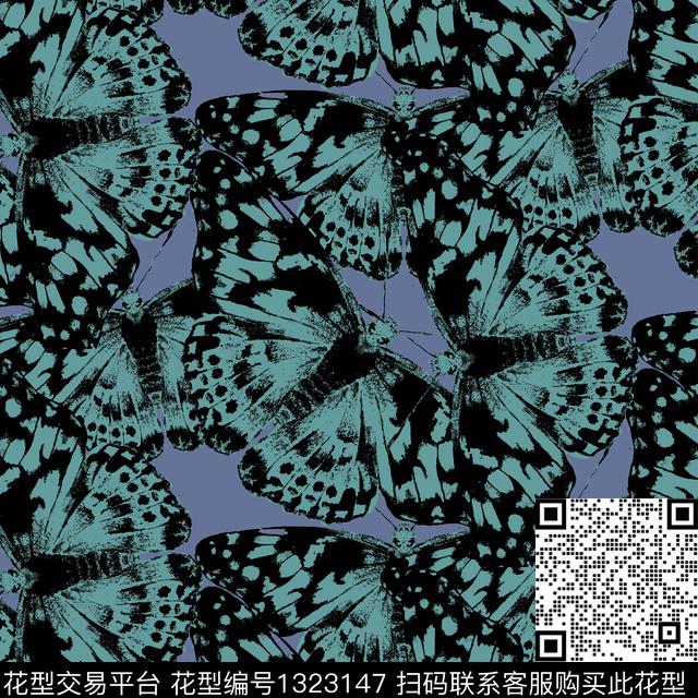 花卉蝴蝶床品大牌风数码印花华亿平台下载（图片编号: 1323147） - 瓦栏（Walan）