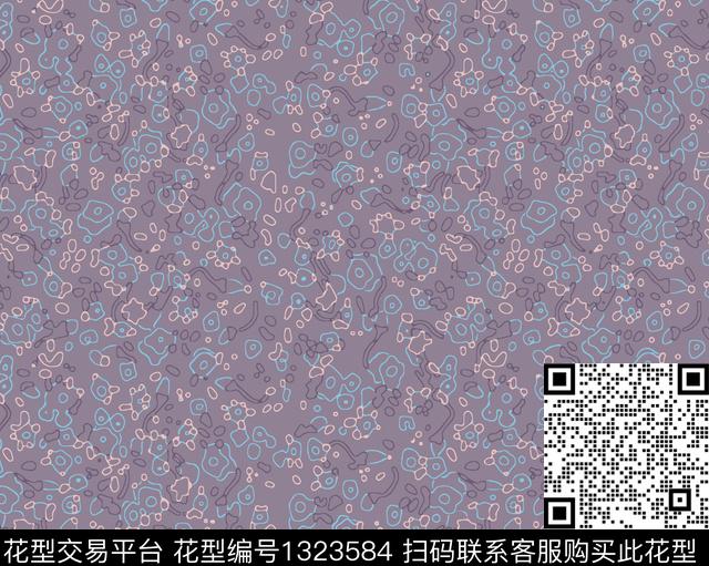 花卉满版散花小碎花传统印花华亿平台下载（图片编号: 1323584） - 瓦栏（Walan）