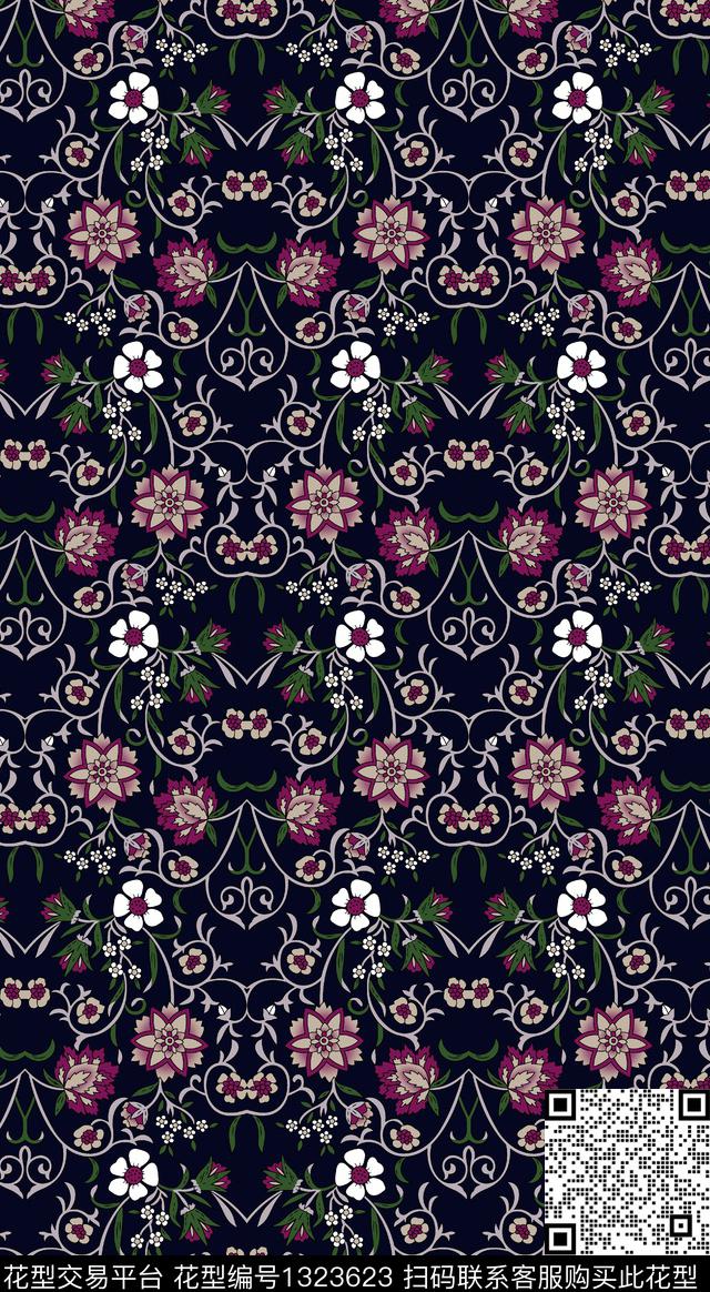 大牌风小碎花传统印花华亿平台下载（图片编号: 1323623） - 瓦栏（Walan）