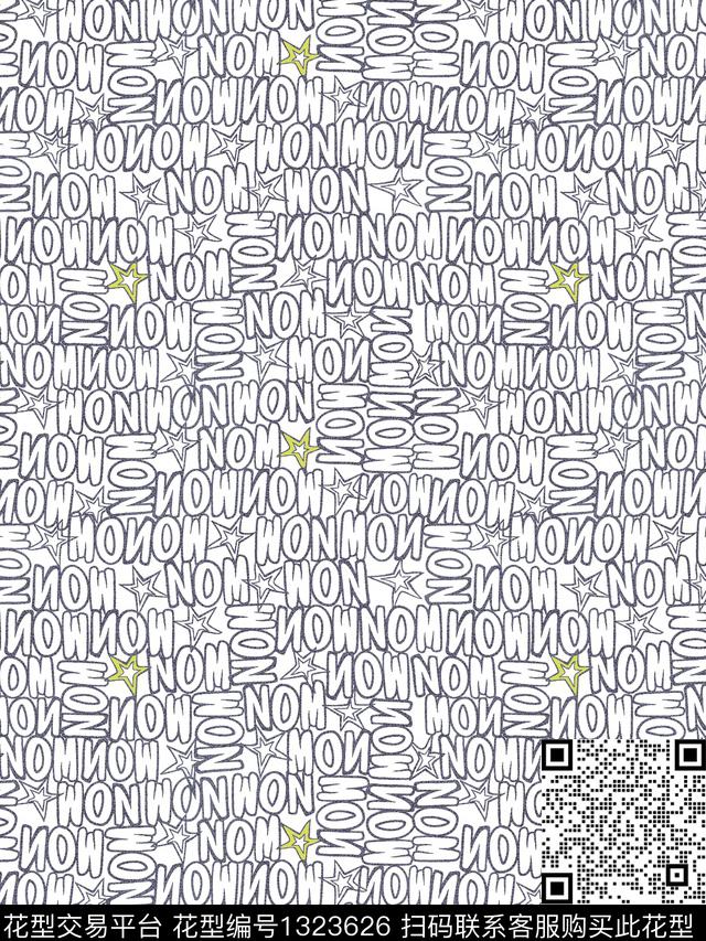 定位花字母大牌风传统印花华亿平台下载（图片编号: 1323626） - 瓦栏（Walan）