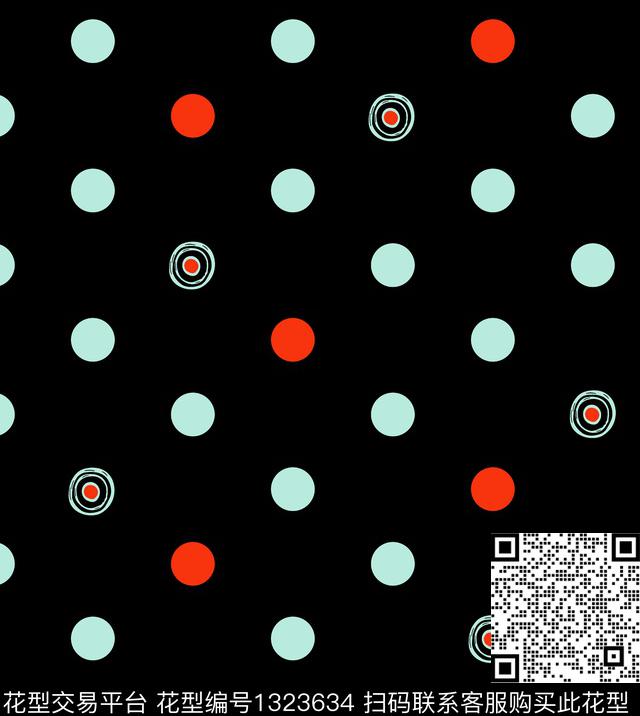 几何花卉卡通传统印花华亿平台下载（图片编号: 1323634） - 瓦栏（Walan）