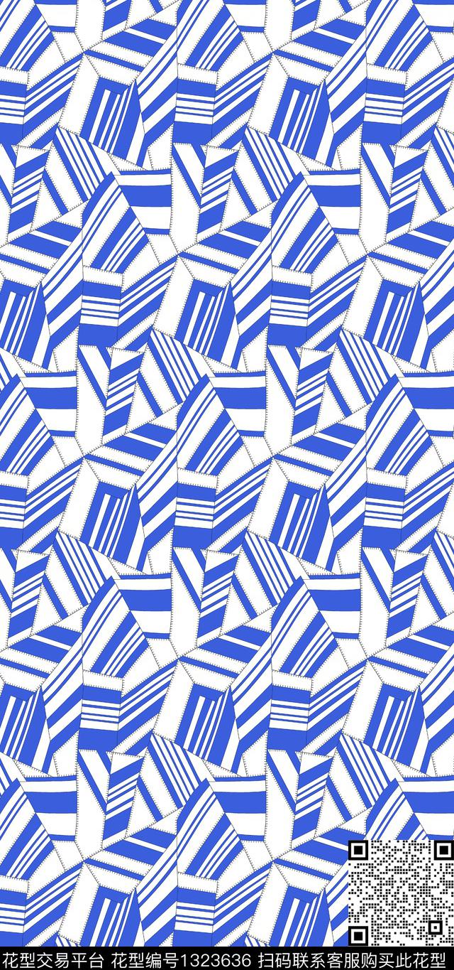 扎染华亿平台几何小碎花传统印花华亿平台下载（图片编号: 1323636） - 瓦栏（Walan）