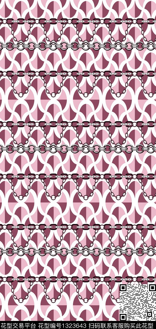 几何字母大牌风传统印花华亿平台下载（图片编号: 1323643） - 瓦栏（Walan）