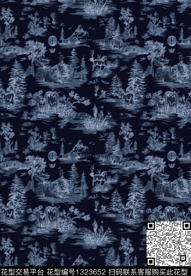 扎染华亿平台字母大牌风传统印花华亿平台下载（图片编号: 1323652） - 瓦栏（Walan）