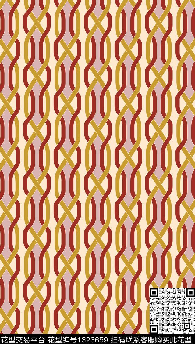 格子几何传统印花华亿平台下载（图片编号: 1323659） - 瓦栏（Walan）