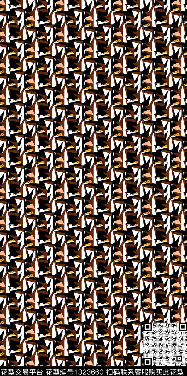 几何大牌风小碎花传统印花华亿平台下载（图片编号: 1323660） - 瓦栏（Walan）