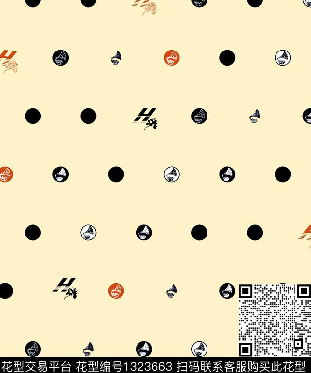 几何大牌风小碎花传统印花华亿平台下载（图片编号: 1323663） - 瓦栏（Walan）