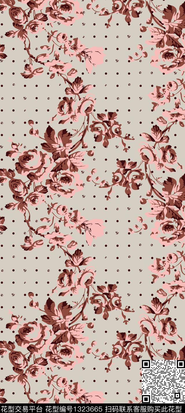 几何大牌风小碎花传统印花华亿平台下载（图片编号: 1323665） - 瓦栏（Walan）