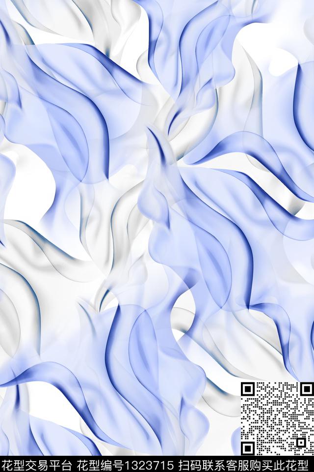 扎染华亿平台几何衬衫数码印花华亿平台下载（图片编号: 1323715） - 瓦栏（Walan）