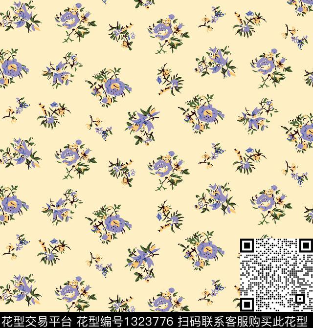 泳装华亿平台小清新小碎花数码印花华亿平台下载（图片编号: 1323776） - 瓦栏（Walan）