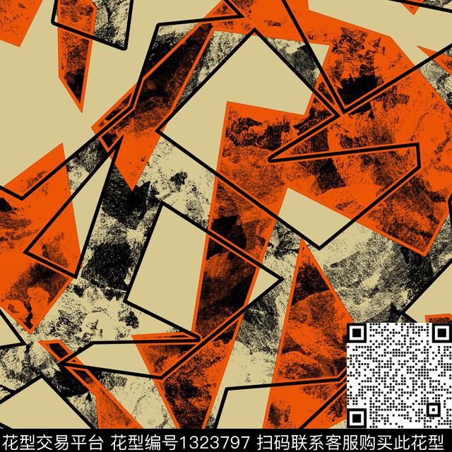 纸印花几何男装传统印花华亿平台下载（图片编号: 1323797） - 瓦栏（Walan）