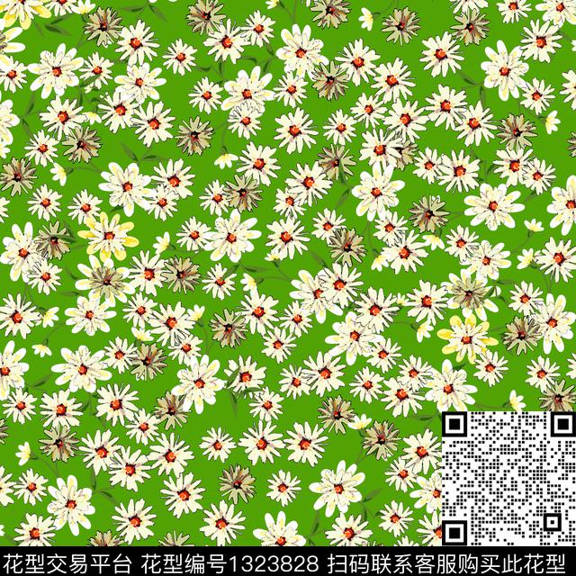 清爽底花卉花卉休闲数码印花华亿平台下载（图片编号: 1323828） - 瓦栏（Walan）