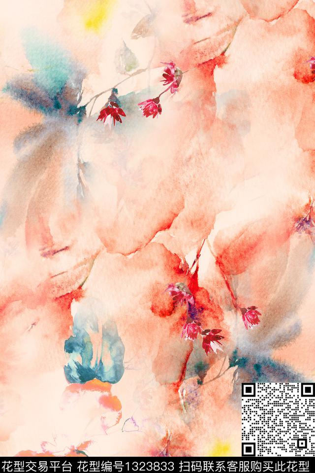 清爽底花卉花卉休闲数码印花华亿平台下载（图片编号: 1323833） - 瓦栏（Walan）