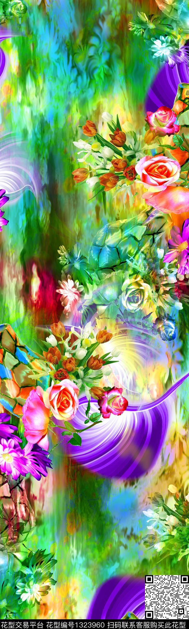 连衣裙数码华亿平台礼服数码印花华亿平台下载（图片编号: 1323960） - 瓦栏（Walan）