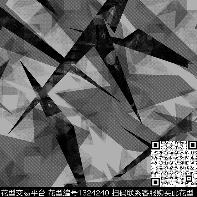 纸印花几何男装传统印花华亿平台下载（图片编号: 1324240） - 瓦栏（Walan）