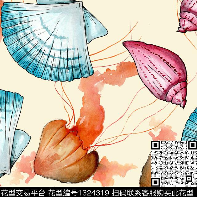 几何大牌风卡通数码印花华亿平台下载（图片编号: 1324319） - 瓦栏（Walan）