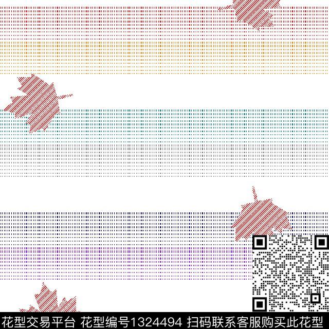 几何枫叶绿植树叶传统印花华亿平台下载（图片编号: 1324494） - 瓦栏（Walan）