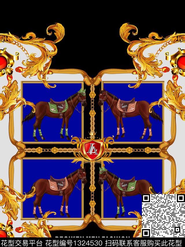 宫廷风潮牌大牌风传统印花华亿平台下载（图片编号: 1324530） - 瓦栏（Walan）