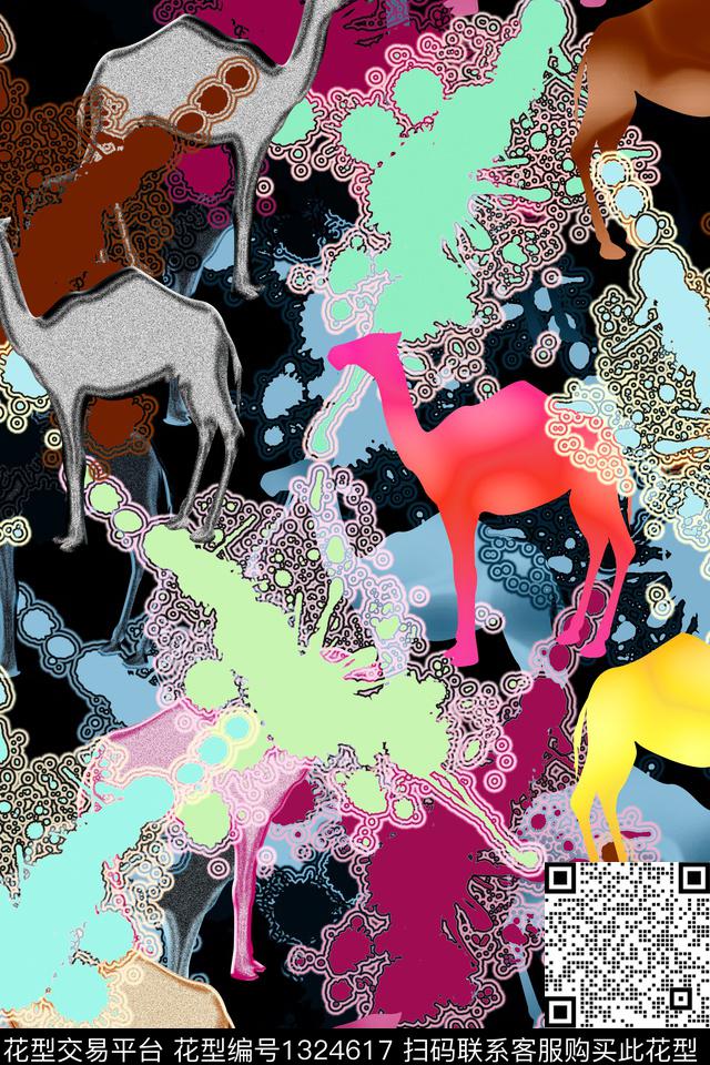 北非复古抽象男装传统印花华亿平台下载（图片编号: 1324617） - 瓦栏（Walan）