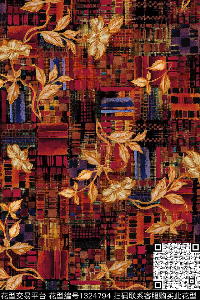 趋势华亿平台雕印华亿平台肌理底纹数码印花华亿平台下载（图片编号: 1324794） - 瓦栏（Walan）