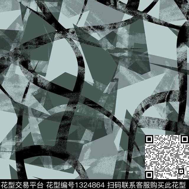 几何男装抽象男装传统印花华亿平台下载（图片编号: 1324864） - 瓦栏（Walan）