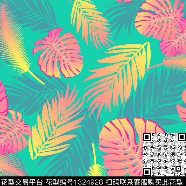 彩底花卉连衣裙花卉传统印花华亿平台下载（图片编号: 1324928） - 瓦栏（Walan）