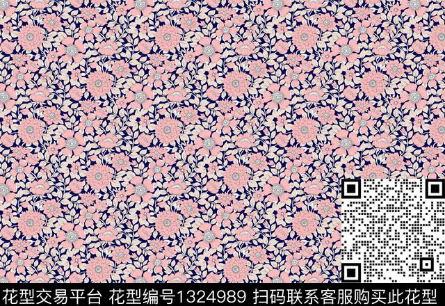 女装花卉女装春夏华亿平台传统印花华亿平台下载（图片编号: 1324989） - 瓦栏（Walan）