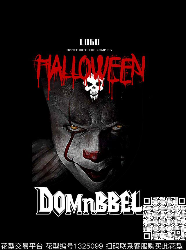 胸前独幅字母人物数码印花华亿平台下载（图片编号: 1325099） - 瓦栏（Walan）